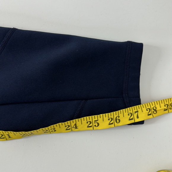 Athleta Street To Summit Pants Size Medium Navy Zip Pockets Thick Fleece Warm - Picture 12 of 14